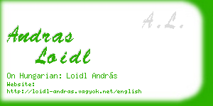 andras loidl business card